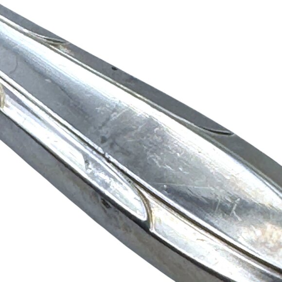 Reverie 1937 Silverplate by Oneida Salad Serving Set Black Plastic & Silver Vtg - Picture 4 of 5